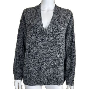 Collaboration Women's Size S Heathered Gray Cashmere Knit Pullover Boxy Sweater
